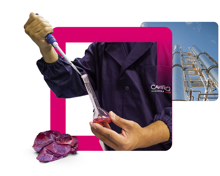 lavorazione alcol con centrale termoelettrica sullo sfondo