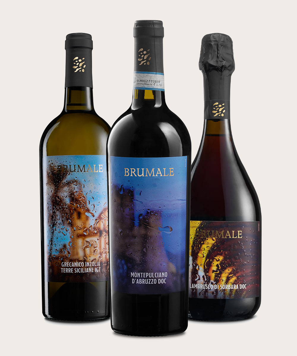 3 bottiglie di vino brumale
