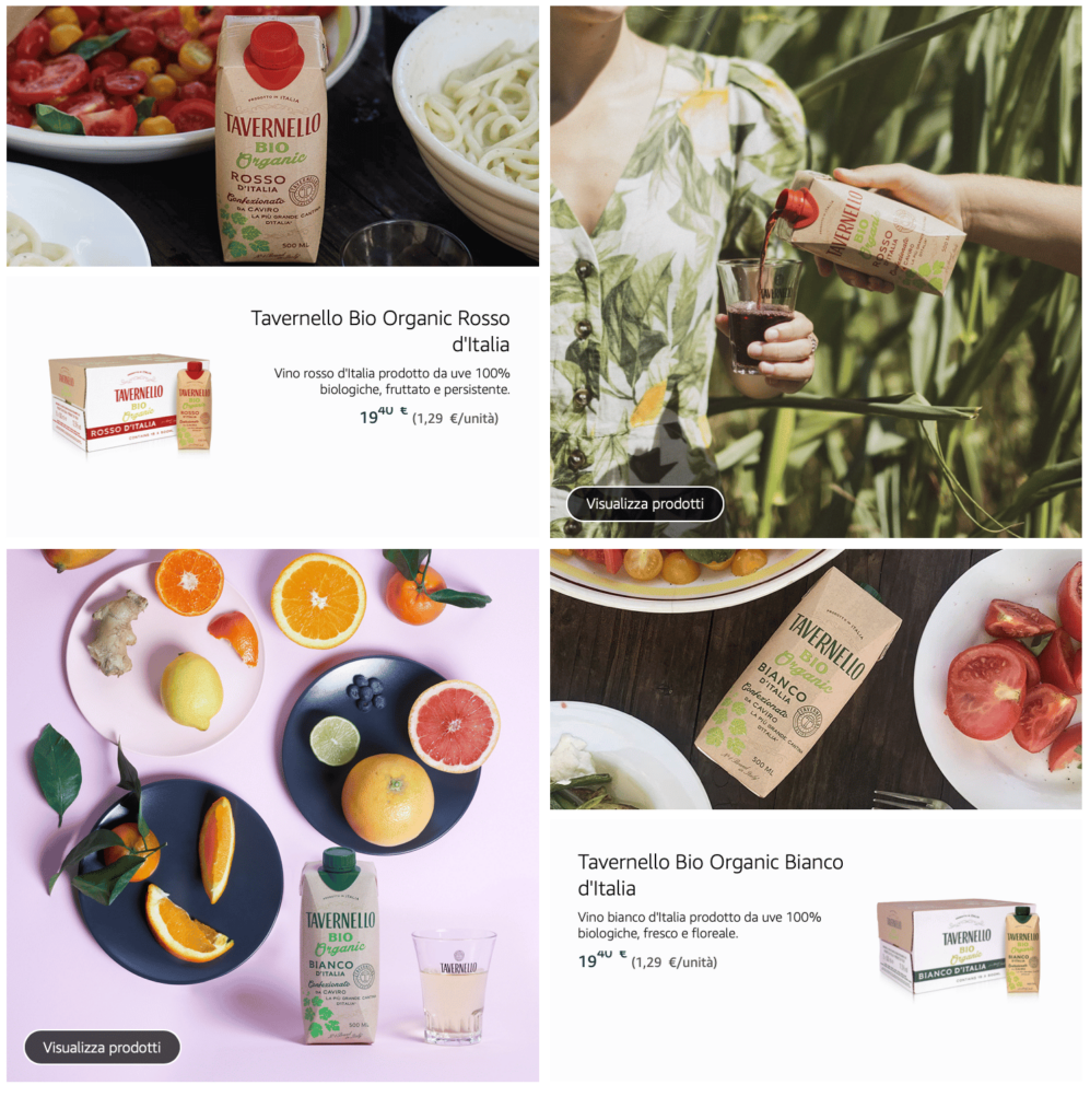 E-commerce vino, cresce lo store Amazon dedicato a Tavernello