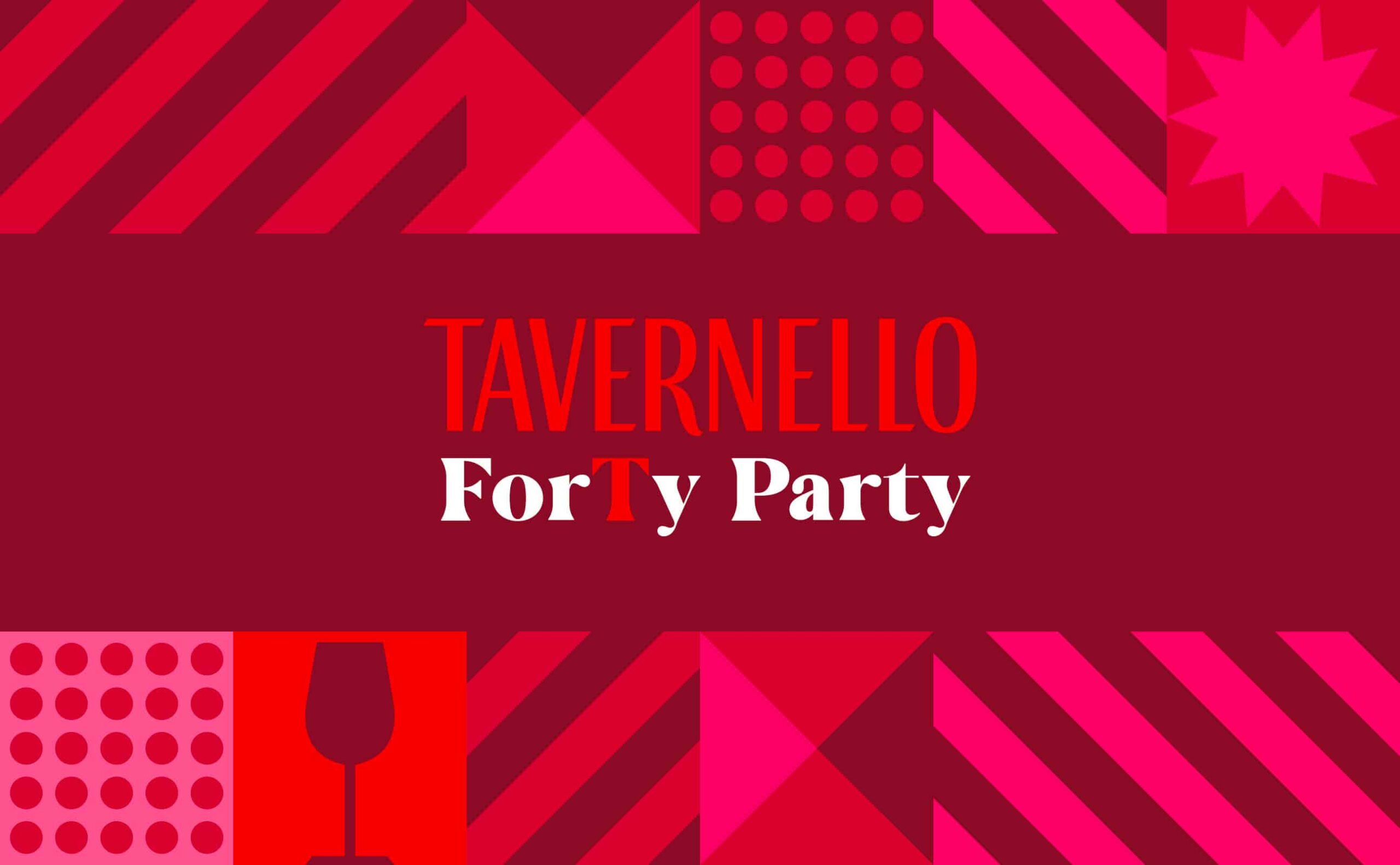 manifesto 40 anni tavernello: tavernello forty party