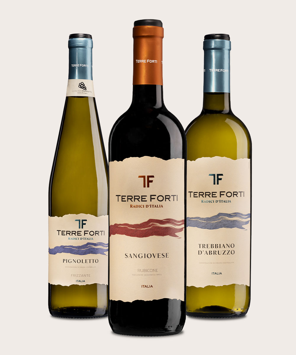 3 bottiglie di vino terre forti