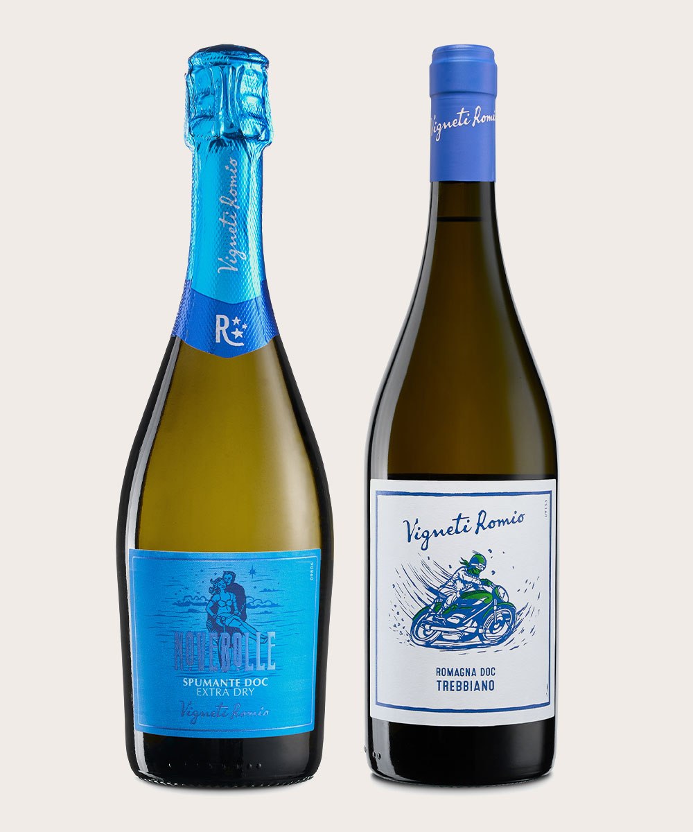 bottiglie di vino vigneti romio