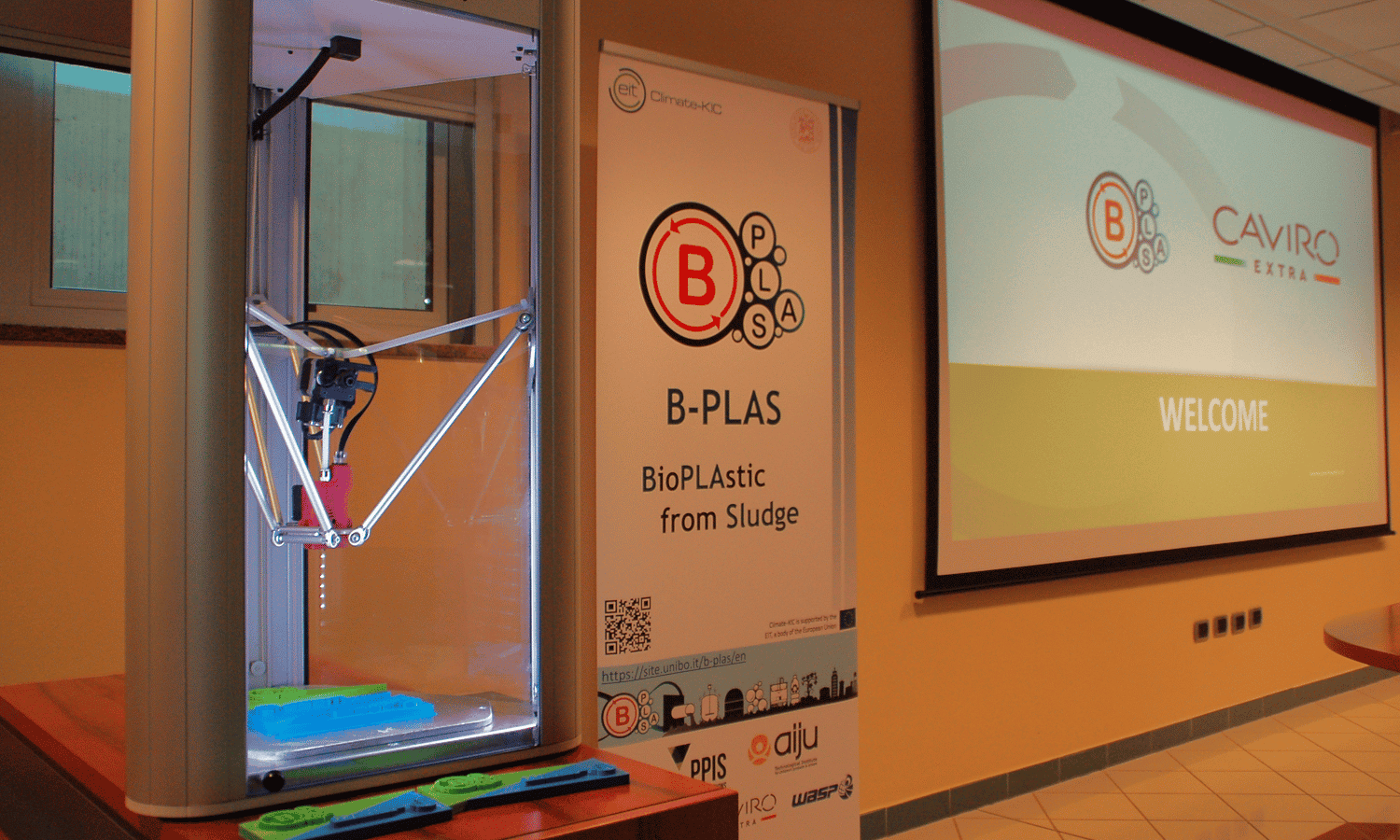 logo B-PLAS Bioplastica dai fanghi di depurazione