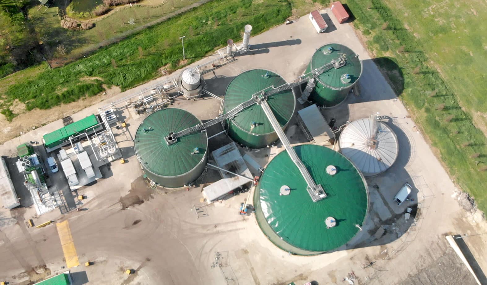 vista aerea biodigestori anaerobici